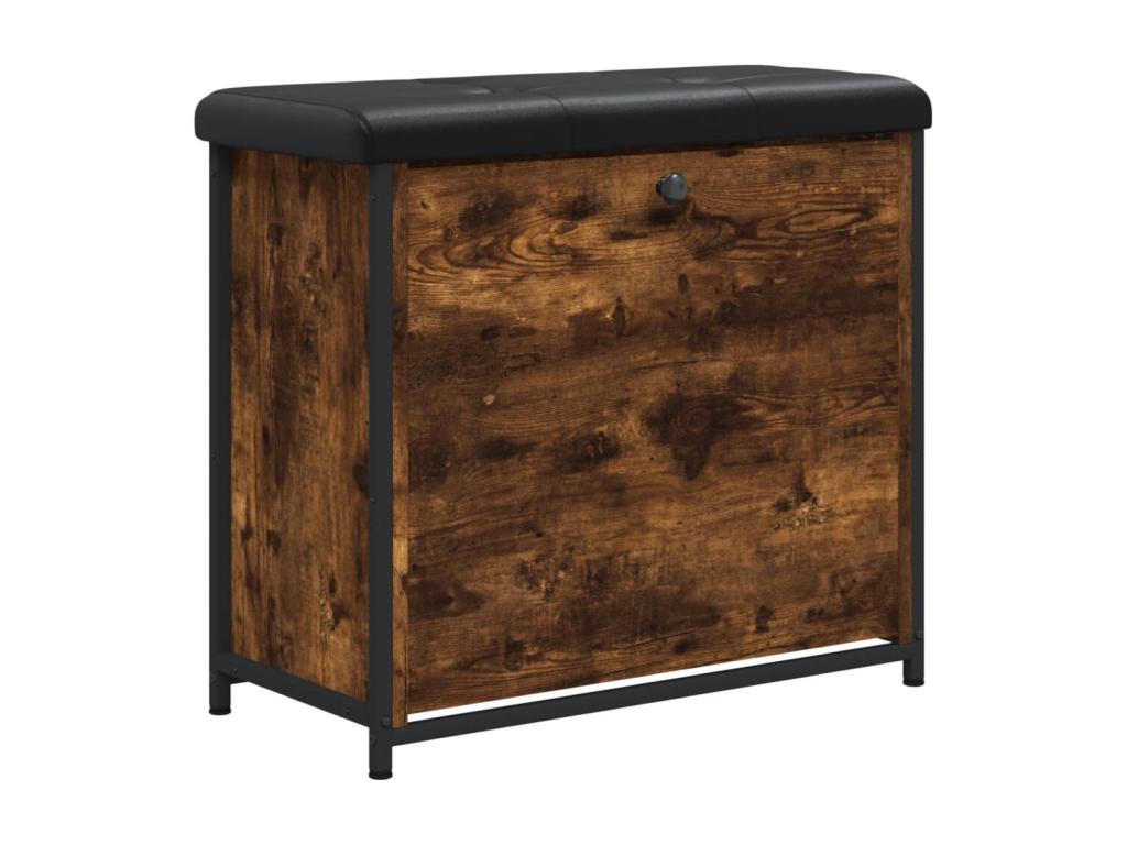 Brown Oak Wood Bench, 62 x 32 x 56 cm