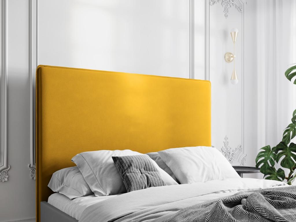 Yellow Velvet Bed, 200 x 8 x 120 cm