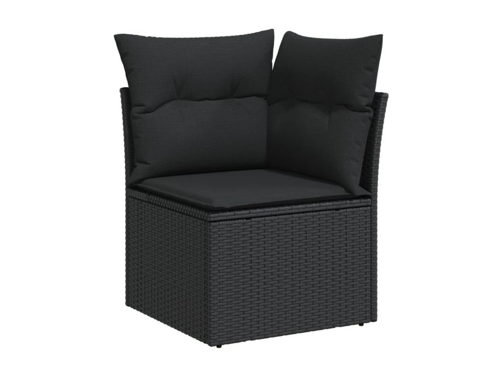 Black Woven Resin Wicker Outdoor Furniture Set - dlz1766586009393