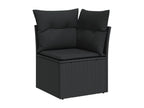 Black Woven Resin Wicker Outdoor Furniture Set - dlz1766586009393