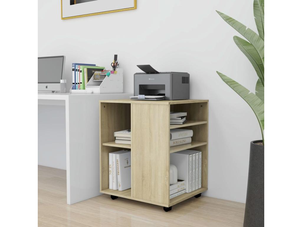 Brown Engineered Wood Wardrobe, 60 x 53 x 72 cm