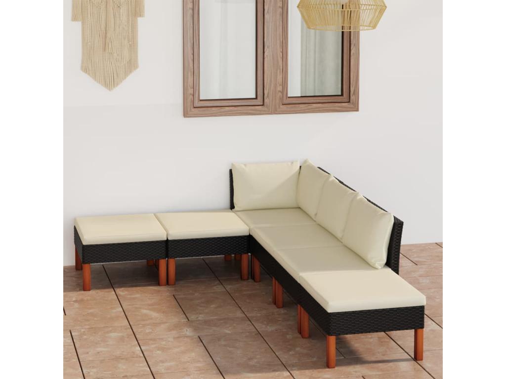 Black Woven Resin Wicker Outdoor Furniture Set - dlz1766586011822