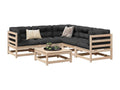 Natural Pine Wood Outdoor Furniture Set