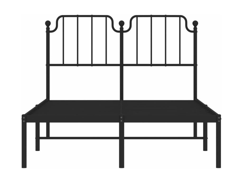 Black Metal Bed Frame, 120 x 190 cm
