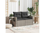 Gray Woven Resin Wicker Sofa - dlz1766585720123