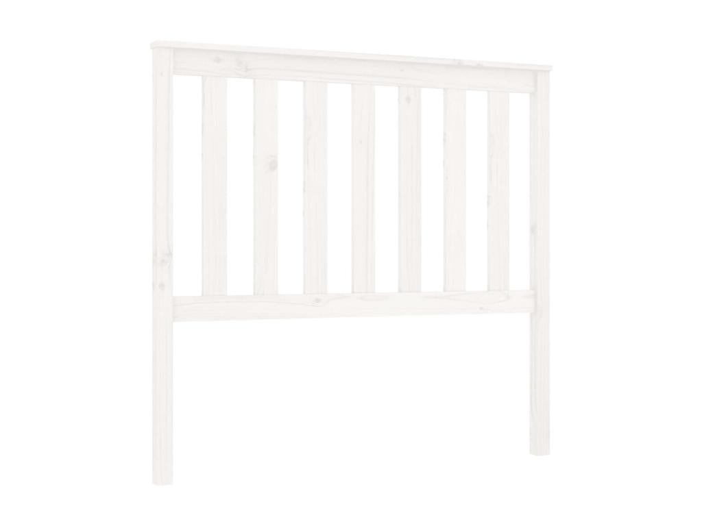 White Solid Wood Bed, 106 x 6 x 101 cm
