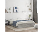 Gray Engineered Wood Bed Frame, 140 x 200 cm