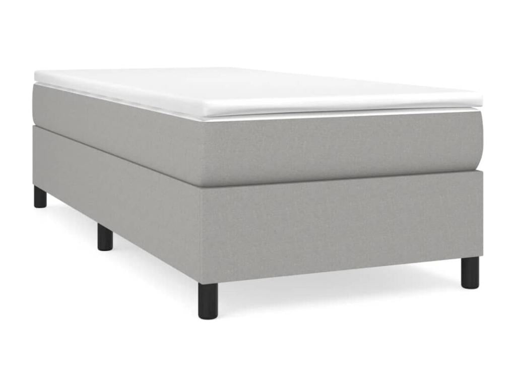 Gray Fabric Bed, 90 x 190 cm