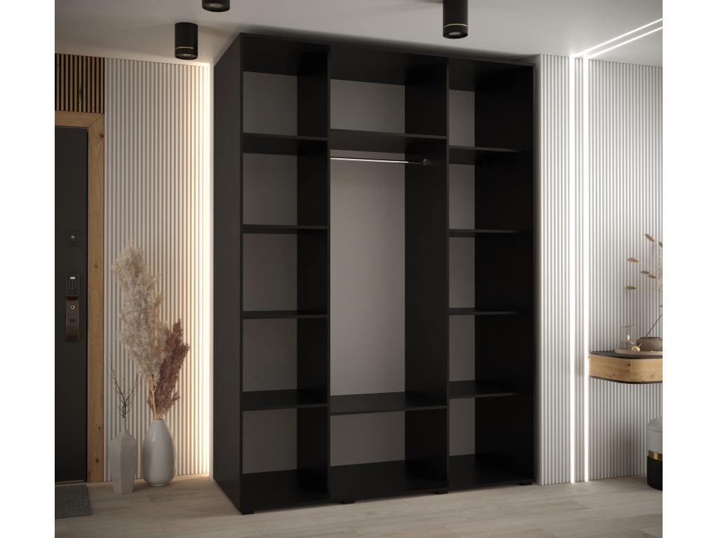 Black Wardrobe, 170 x 60 x 235.2 cm