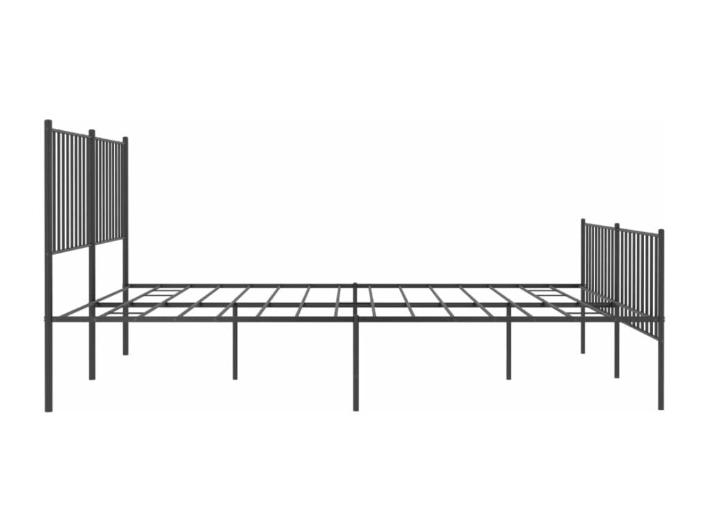 Black Metal Bed Frame, 160 x 200 cm