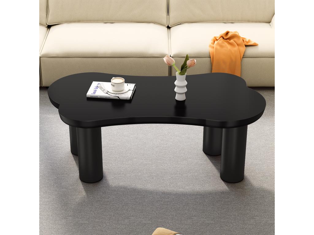 Black Coffee Table, 113 x 58 x 40.5 cm