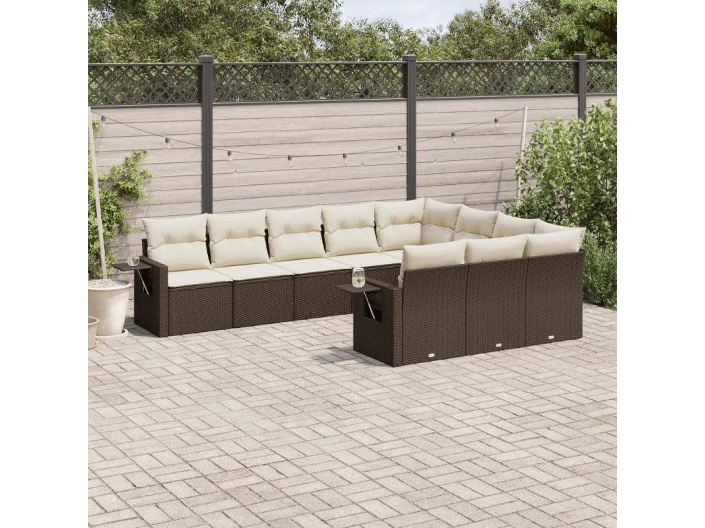 Brown Woven Resin Wicker Outdoor Furniture Set