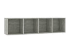Gray Bookcase, 143 x 30 x 36 cm
