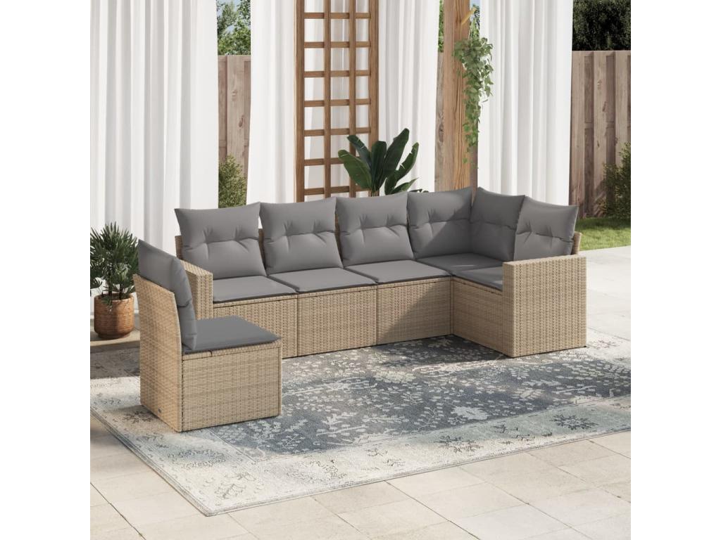Beige Woven Resin Wicker Outdoor Furniture Set - dlz1766585319142
