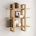Nathan James Benji Floating Wall Book Shelves, 3-Tier Display Shelf, Decorative Modular Shelf in Solid Wood