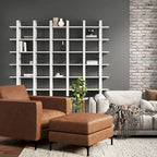 Nathan James Benji Floating Wall Book Shelves, 3-Tier Display Shelf, Decorative Modular Shelf in Solid Wood