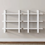 Nathan James Benji Floating Wall Book Shelves, 3-Tier Display Shelf, Decorative Modular Shelf in Solid Wood