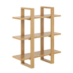 Nathan James Benji Floating Wall Book Shelves, 3-Tier Display Shelf, Decorative Modular Shelf in Solid Wood