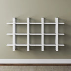 Nathan James Benji Floating Wall Book Shelves, 3-Tier Display Shelf, Decorative Modular Shelf in Solid Wood