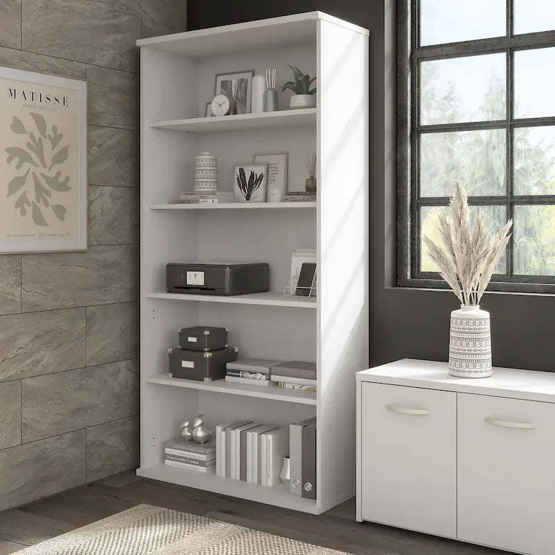 Hybrid Tall 5 Shelf Bookcase by Bush Business Furniture