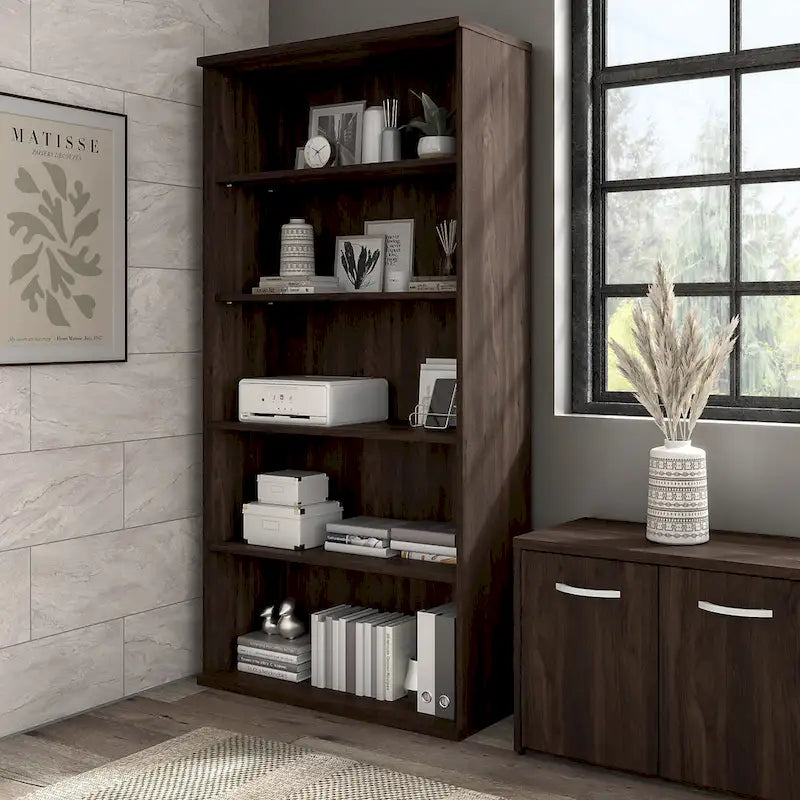 Hybrid Tall 5 Shelf Bookcase by Bush Business Furniture