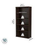 Hybrid Tall 5 Shelf Bookcase by Bush Business Furniture