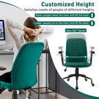 Velvet Swivel Home Office Desk Chair Adjustable Mid Back Leisure Chair