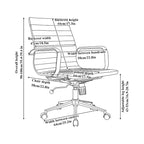LUXMOD Ribbed Home Office Computer Chair Desk Chair
