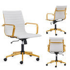 LUXMOD Ribbed Home Office Computer Chair Desk Chair
