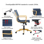 LUXMOD Ribbed Home Office Computer Chair Desk Chair