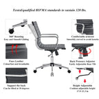 LUXMOD Ribbed Home Office Computer Chair Desk Chair