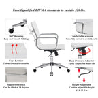 LUXMOD Ribbed Home Office Computer Chair Desk Chair