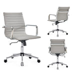 LUXMOD Ribbed Home Office Computer Chair Desk Chair