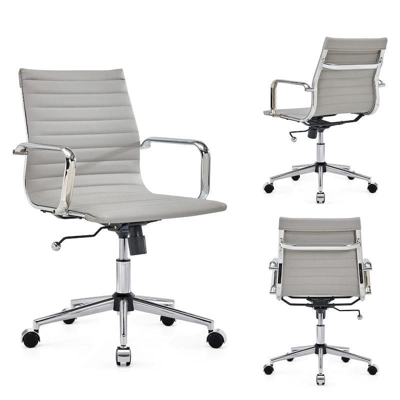 LUXMOD Ribbed Home Office Computer Chair Desk Chair