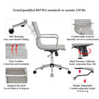 LUXMOD Ribbed Home Office Computer Chair Desk Chair