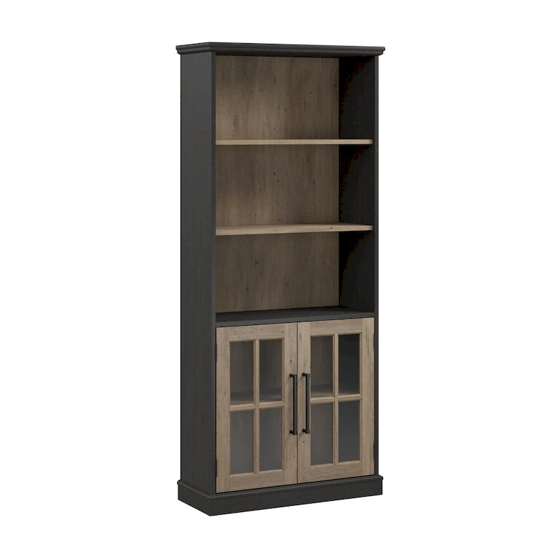 Westbrook 5 Shelf Bookcase with Glass Doors by Bush Furniture