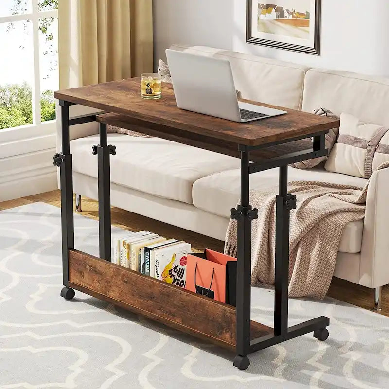 Portable Laptop Desk for Sofa and Bed, Height Adjustable Small Standing Table