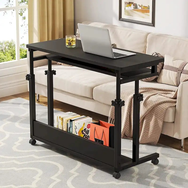 Portable Laptop Desk for Sofa and Bed, Height Adjustable Small Standing Table
