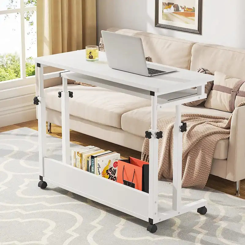 Portable Laptop Desk for Sofa and Bed, Height Adjustable Small Standing Table