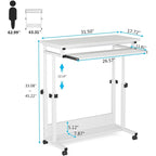 Portable Laptop Desk for Sofa and Bed, Height Adjustable Small Standing Table