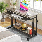 Portable Laptop Desk for Sofa and Bed, Height Adjustable Small Standing Table