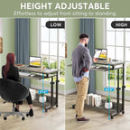 Portable Laptop Desk for Sofa and Bed, Height Adjustable Small Standing Table