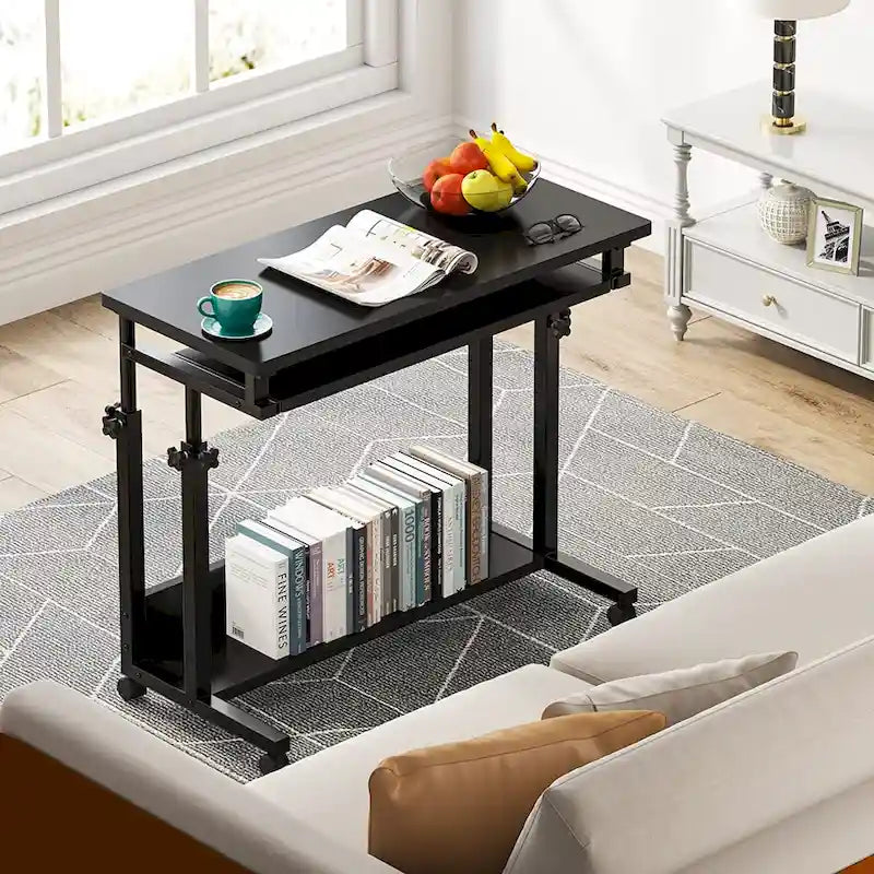 Portable Laptop Desk for Sofa and Bed, Height Adjustable Small Standing Table