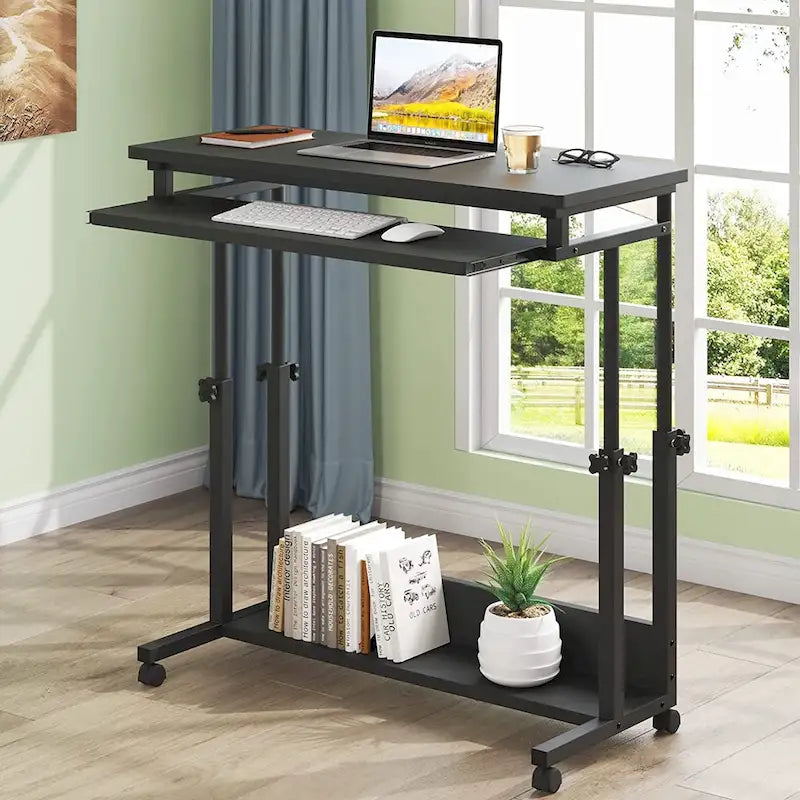 Portable Laptop Desk for Sofa and Bed, Height Adjustable Small Standing Table