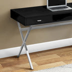 Monarch Specialties 48  Desk with Drawers and Open Shelf