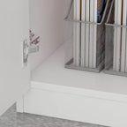 Reception Desk L-Shaped Front Counter Table w/ Storage Shelf by Timechee