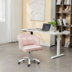 Porthos Home Taio Scalloped Velvet Office Chair with Nylon Base