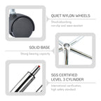 Porthos Home Taio Scalloped Velvet Office Chair with Nylon Base