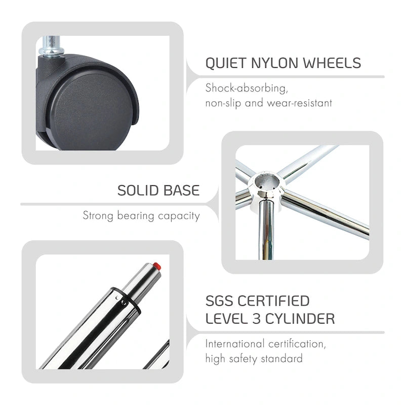 Porthos Home Taio Scalloped Velvet Office Chair with Nylon Base