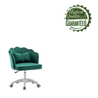 Porthos Home Taio Scalloped Velvet Office Chair with Nylon Base